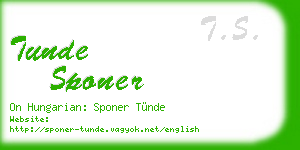 tunde sponer business card